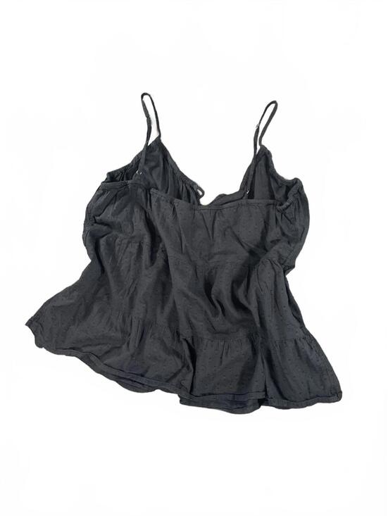 Old Navy Black Women's Ruffled Sleeveless Tank Top w Adjustable Straps - Size L - Picture 6 of 6